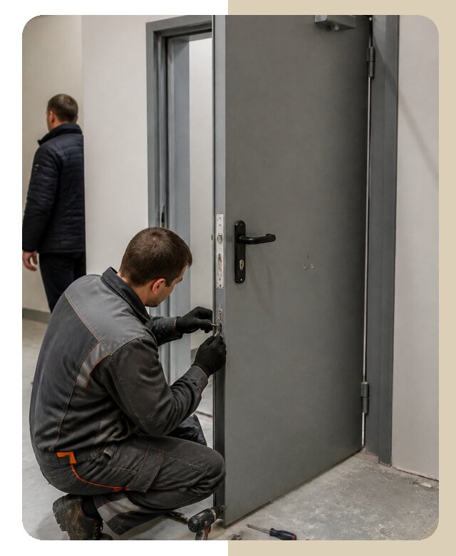 Ремонт противопожарной двери в Апатитах по цене 6742 р. | Дверной