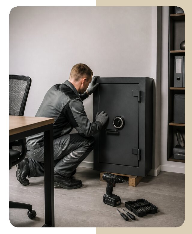 Установка офисного сейфа в Апатитах по цене от 5705 р. | Дверной